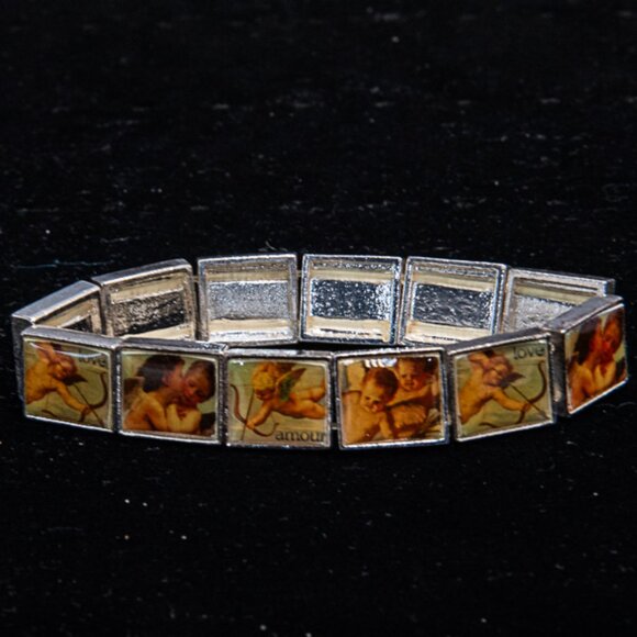 Vintage Amour Tile Stretch Bracelet - Picture 1 of 3